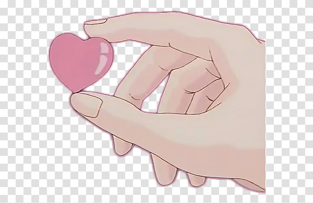 Tumblr Arm Hand Heart Art Anime Aesthetic Heart, Sunglasses, Accessories, Accessory, Fist Transparent Png