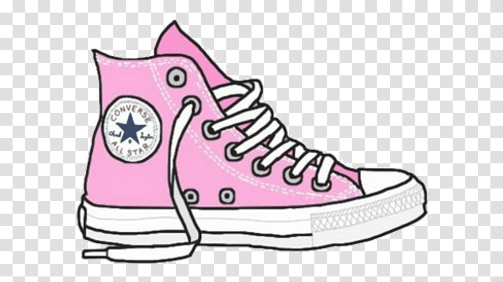 Tumblr Cartoon Pink Converse Allstar Freetoedit Royalty Converse, Shoe, Footwear, Apparel Transparent Png