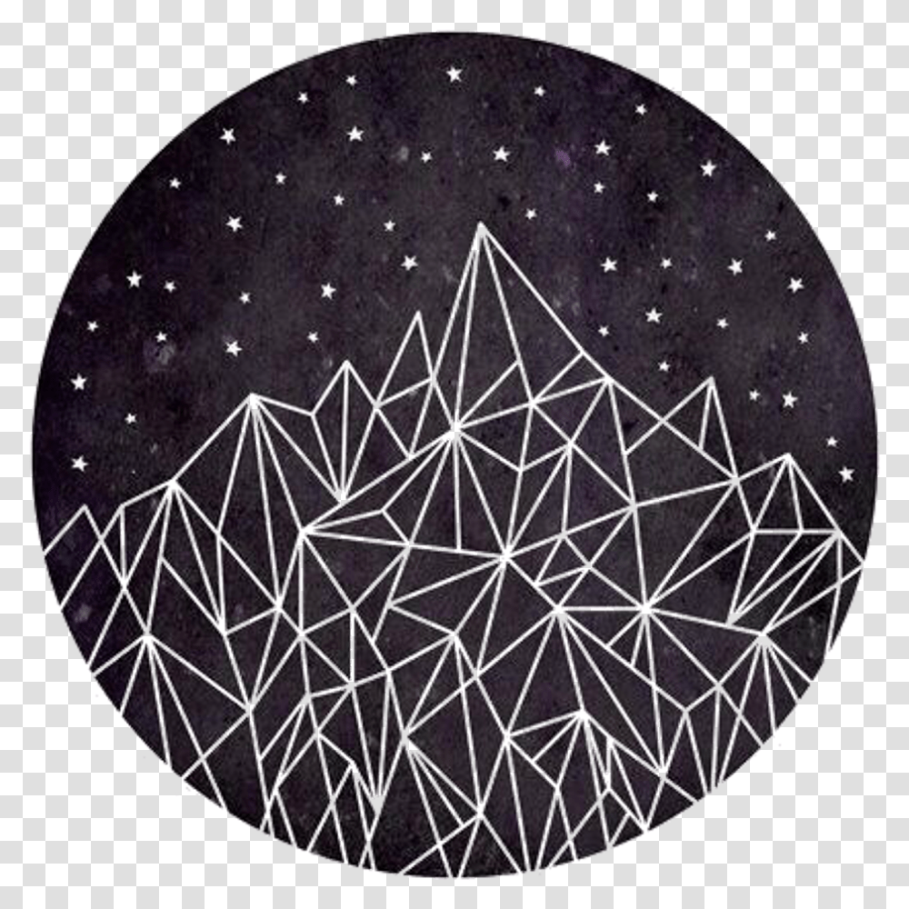 Tumblr Circle Download Svg Royalty Free Stock Tumblr Mountain Made Of Triangles, Sphere, Nature, Outdoors, Astronomy Transparent Png