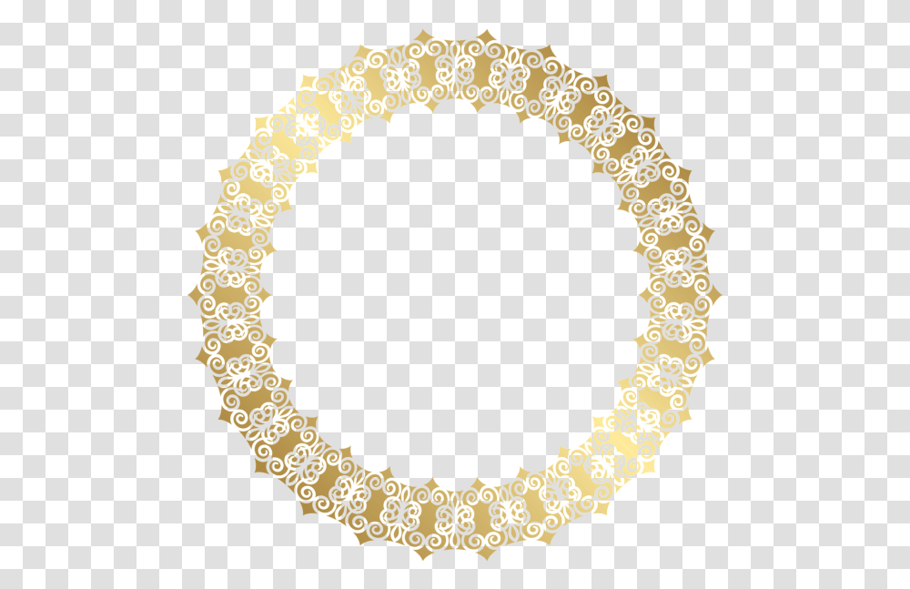Tumblr Clipart Gold Golden Circle Border, Lace Transparent Png