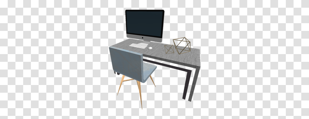 Tumblr Computer Desk Roblox Computer Desk, Furniture, Table, Electronics, Monitor Transparent Png