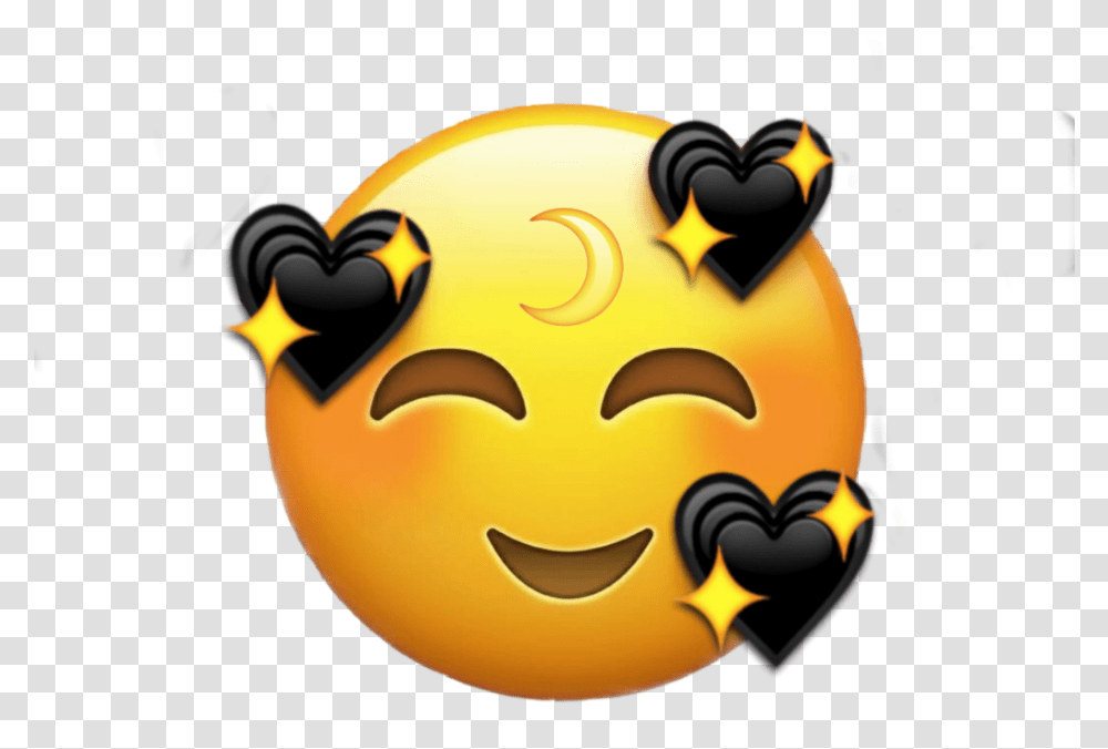 Tumblr Emoji Heart Black Moon Beautiful Heart Emoji Emoji, Mask, Halloween, Angry Birds Transparent Png