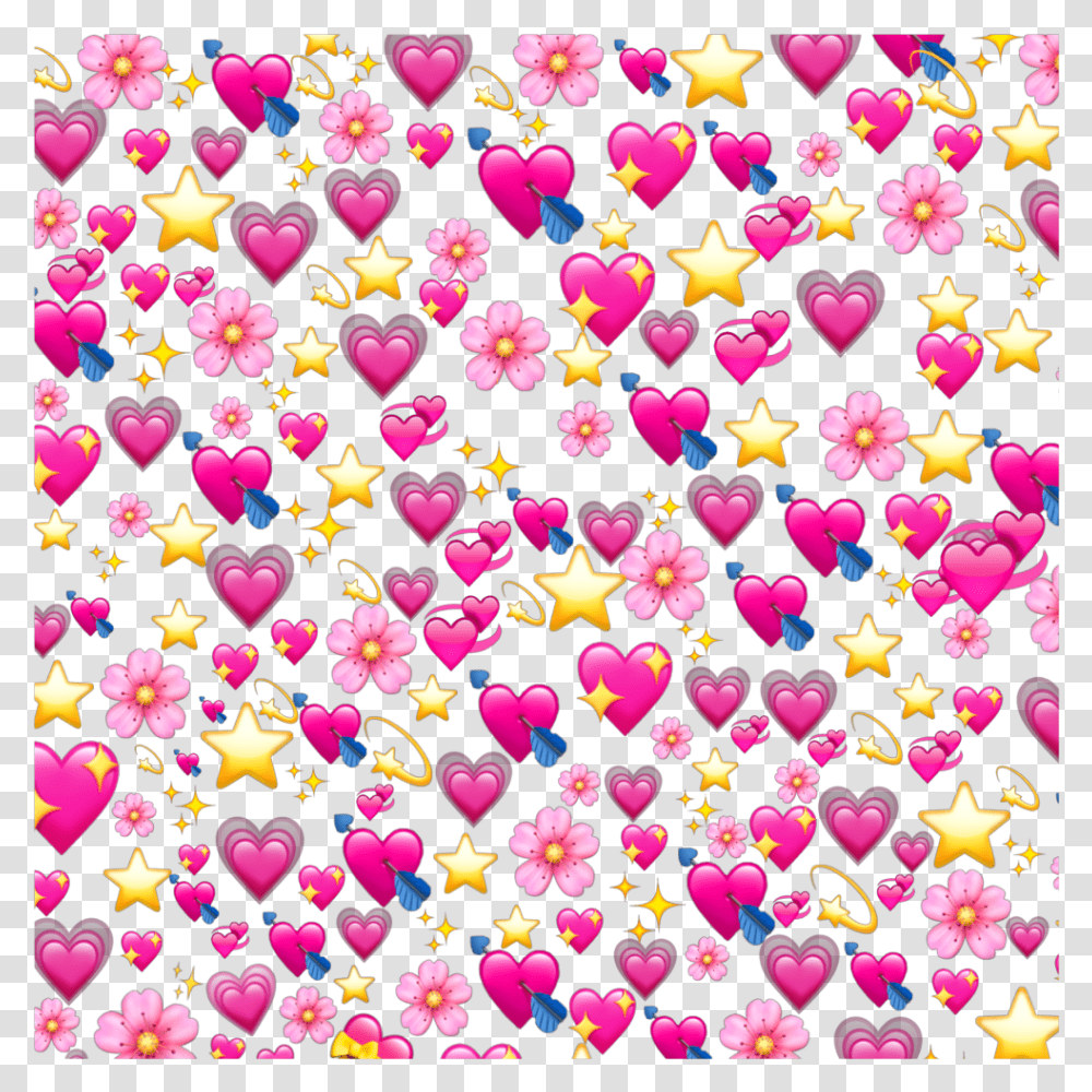 Tumblr Emojis Heart Emoji Meme, Pattern, Purple, Light, Rug Transparent Png