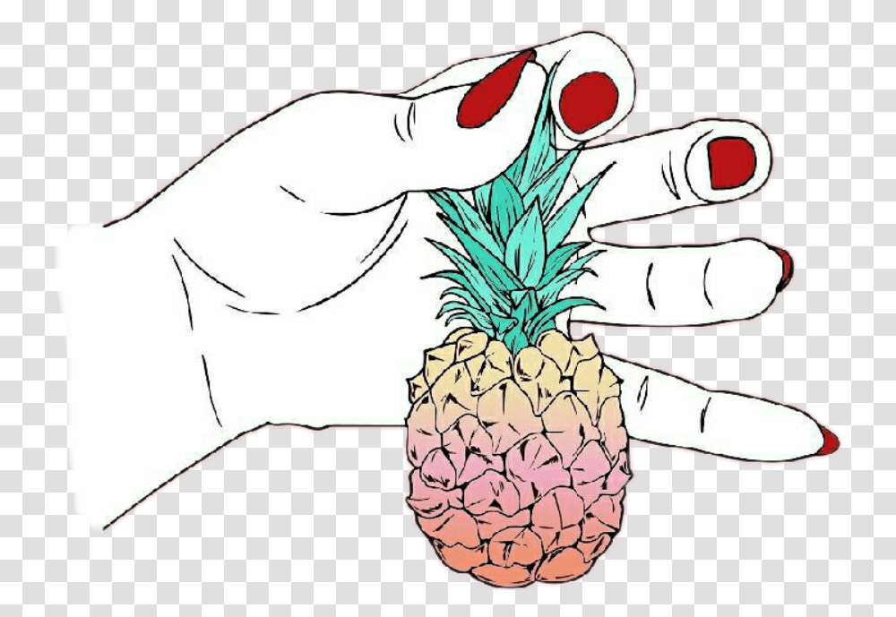 Tumblr Hands Tumbrl De Pinas, Plant, Pineapple, Fruit, Food Transparent Png