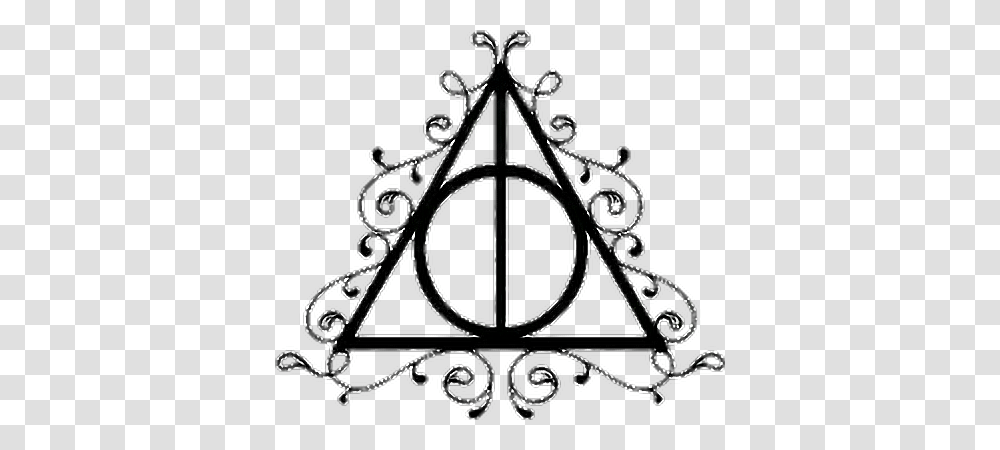 Tumblr Harry Potter Potter Blackandwhite Reliquias De, Chandelier, Lamp, Triangle Transparent Png