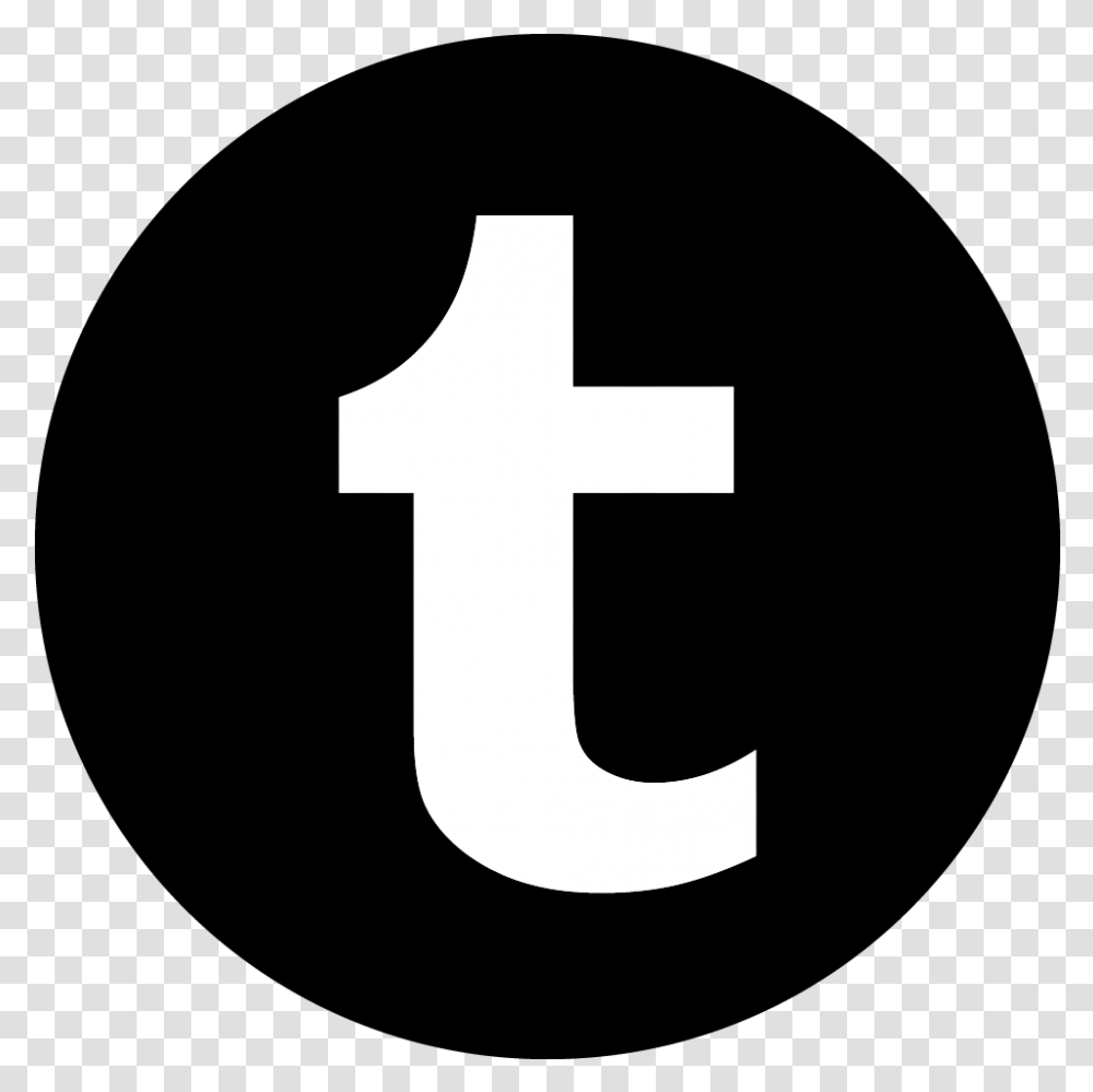 Tumblr Icon Black And White, Alphabet, Cross Transparent Png