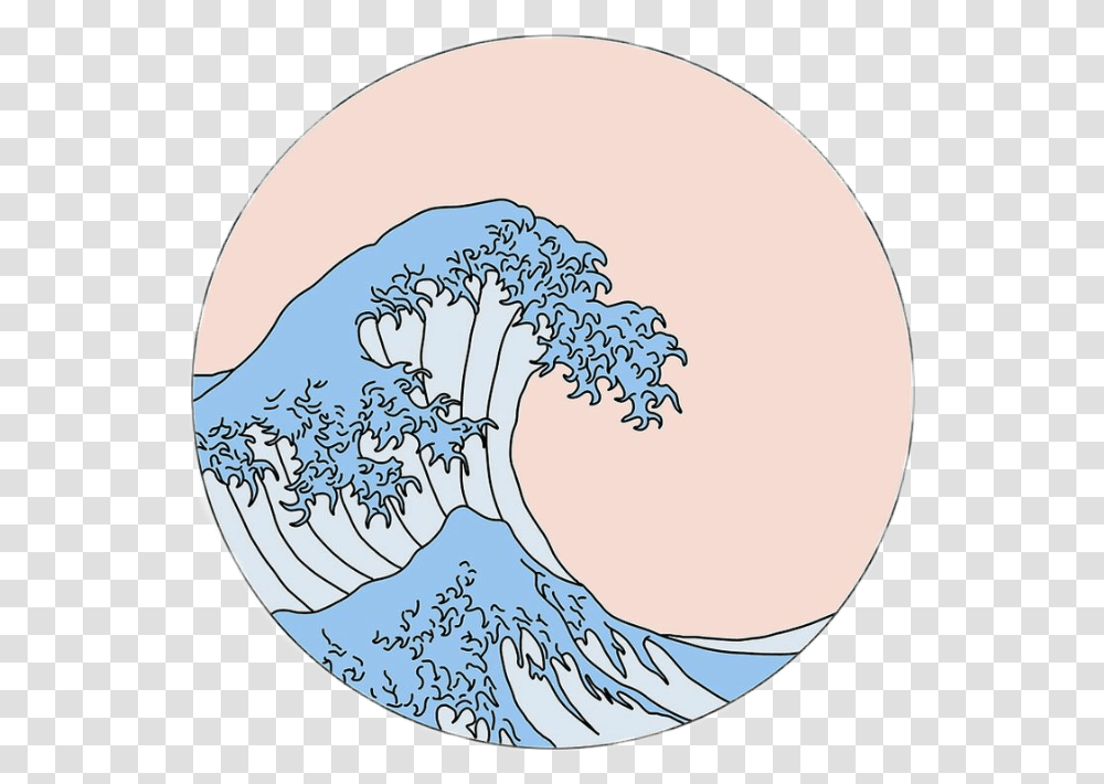 Tumblr Icon Cliparts Aesthetic Wave Sticker, Sphere, Label Transparent Png