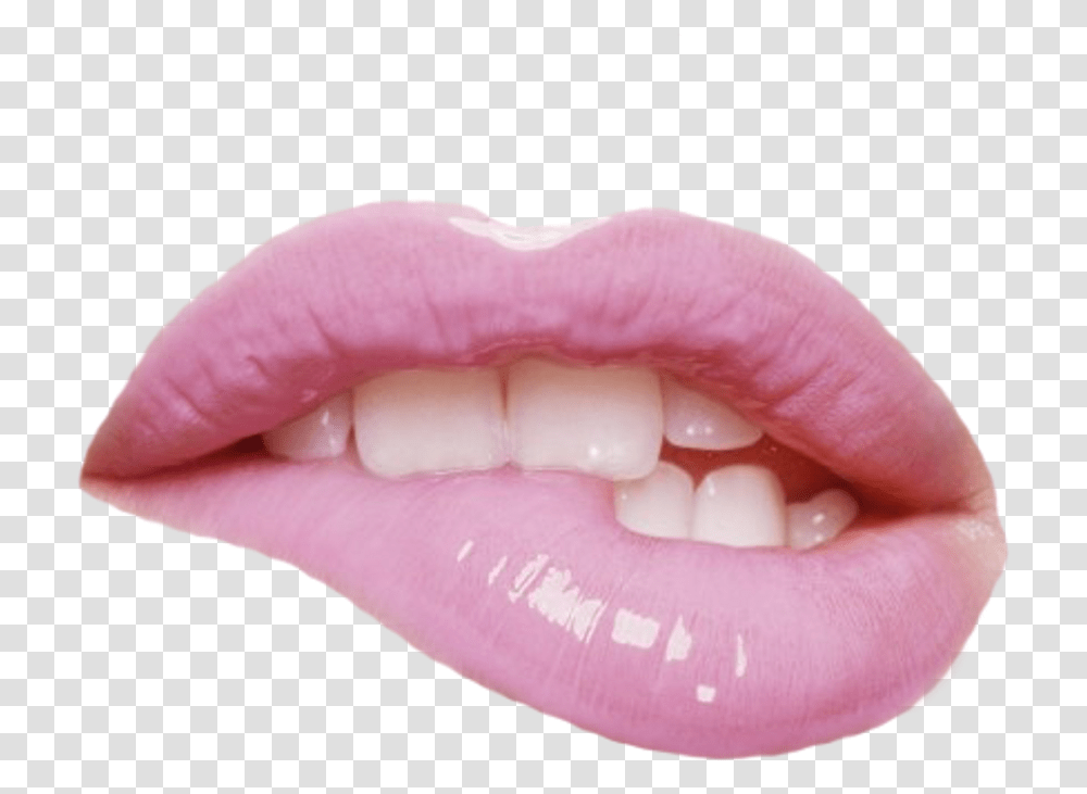 Tumblr Kawaii Cute Picsart Sticker Pink Mouth Freet Kylie Jenner Lips Art, Teeth, Person, Human Transparent Png