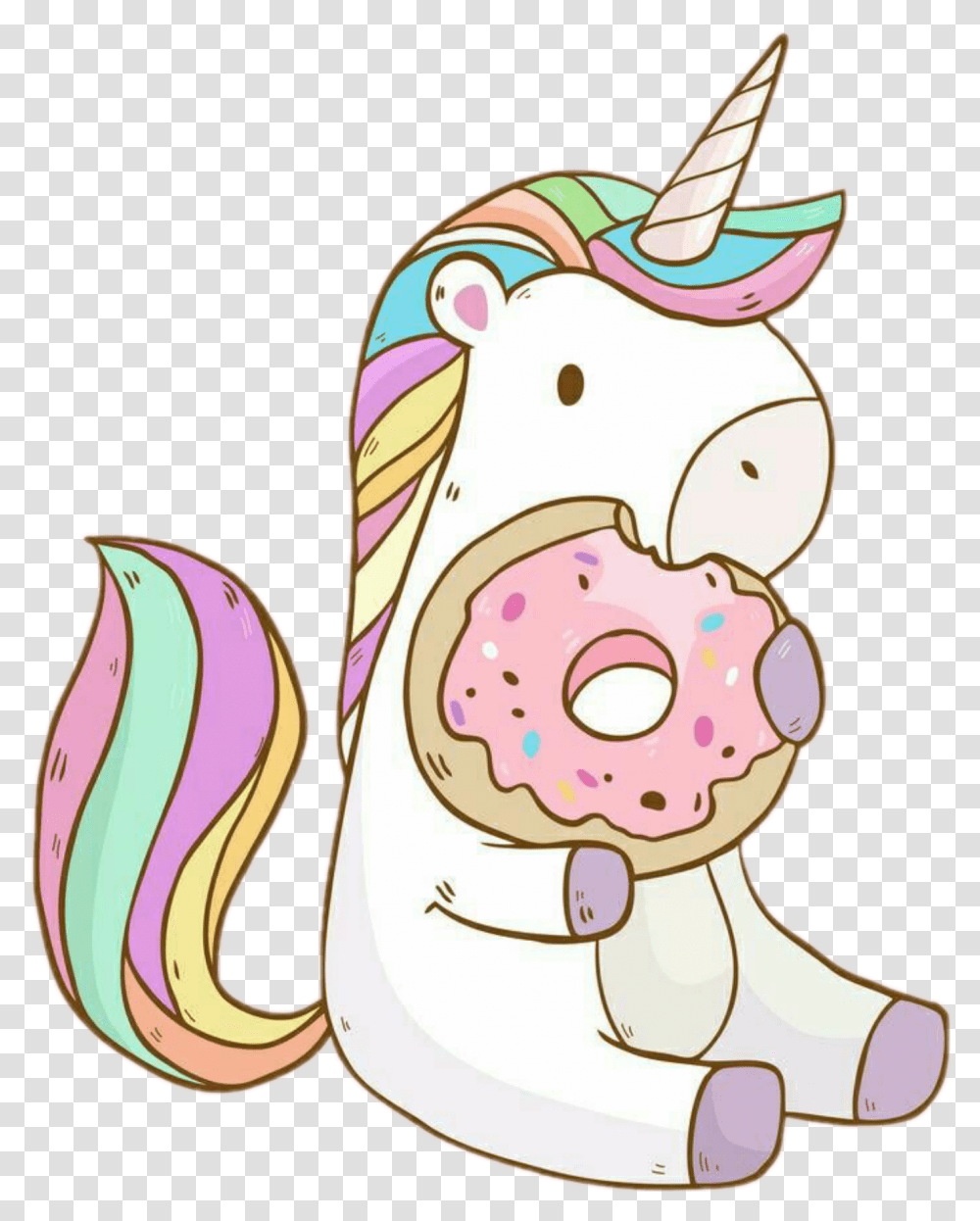 Tumblr Kawaii Cute Unicorn Unicornio Adorable Unicornio Kawaii, Pastry, Dessert, Food Transparent Png