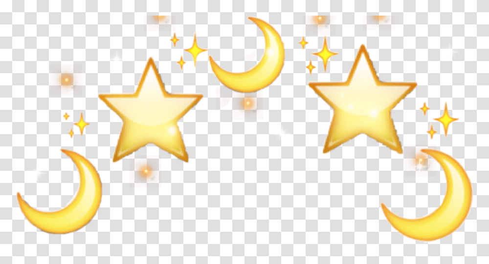 Tumblr Kawaii Emoji Kawaiipastelgoth Crescent, Star Symbol Transparent Png