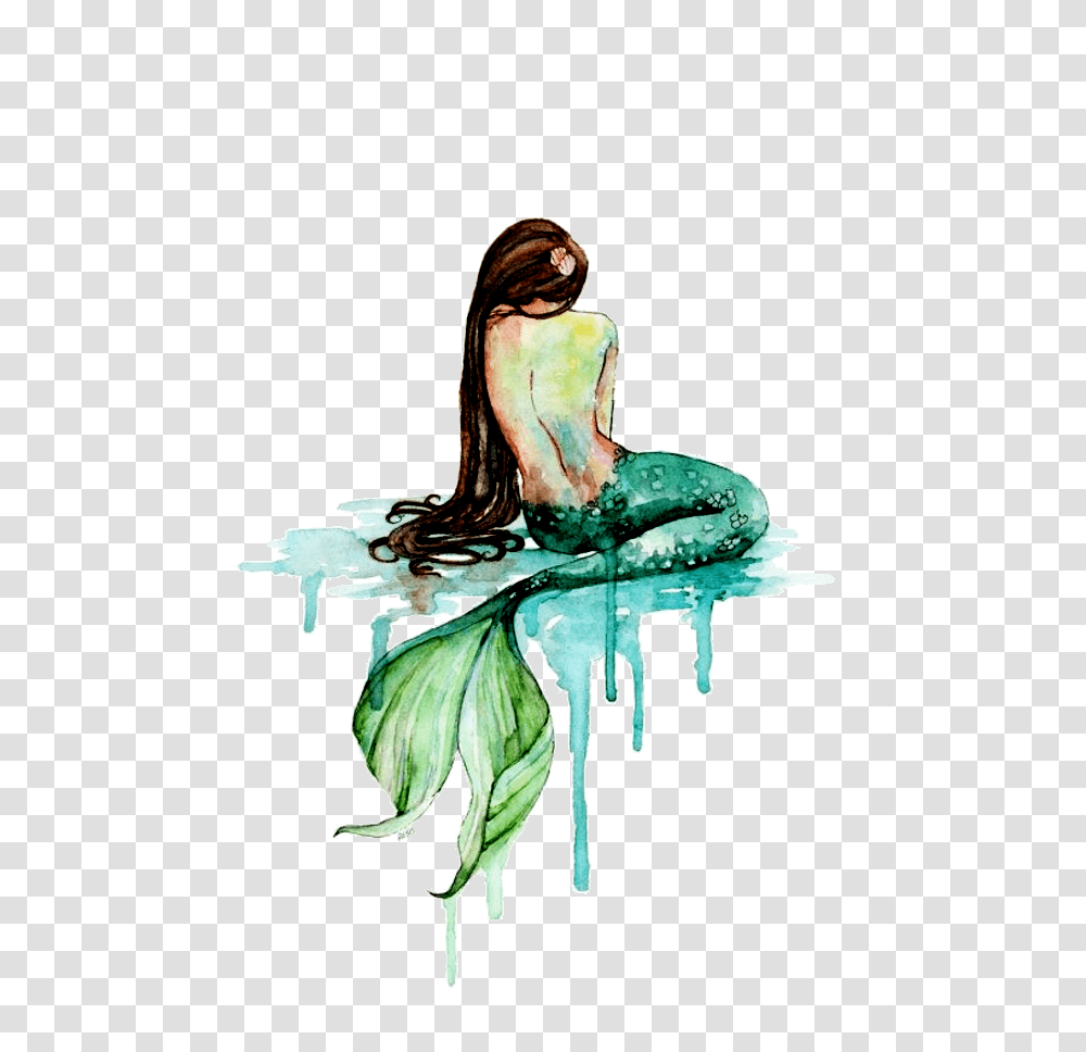 Tumblr Mermaid Tail Drawing Pictures, Person, Painting Transparent Png