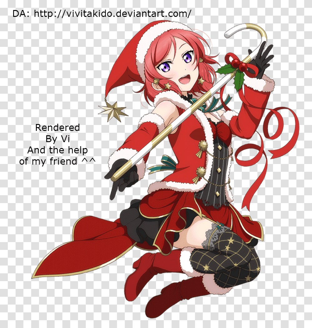 Tumblr Ng8ooslufp1tmrotho1 1280 By Vivit Christmas Anime Girl, Person, Human, Samurai, Pirate Transparent Png