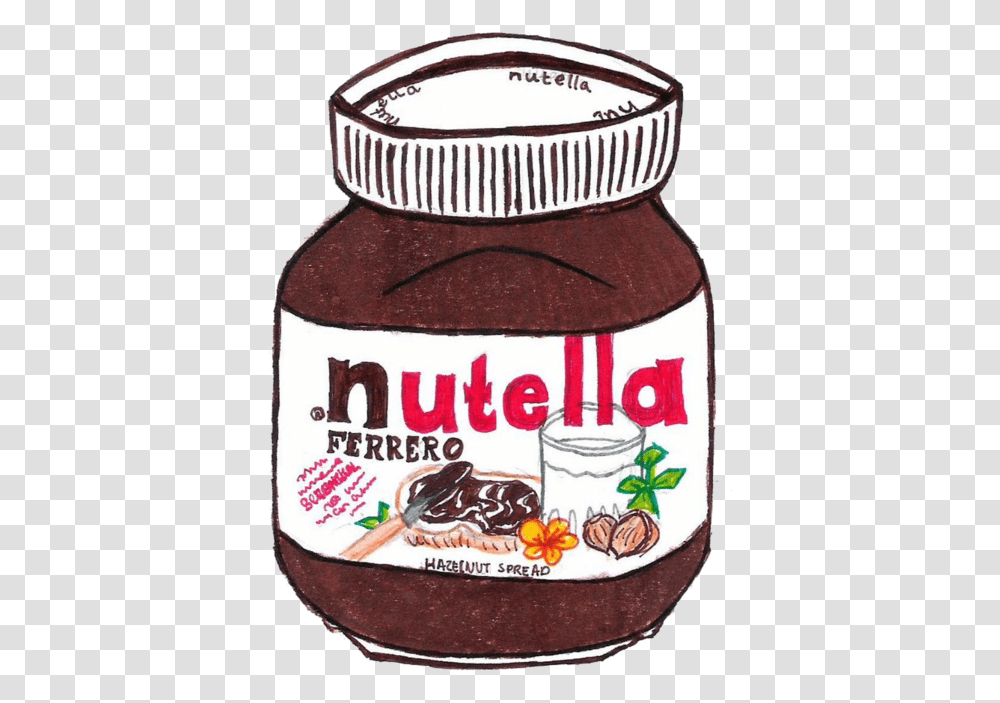 Tumblr Overlays Food Nutella Cartoon, Jam, Birthday Cake, Dessert, Jar Transparent Png