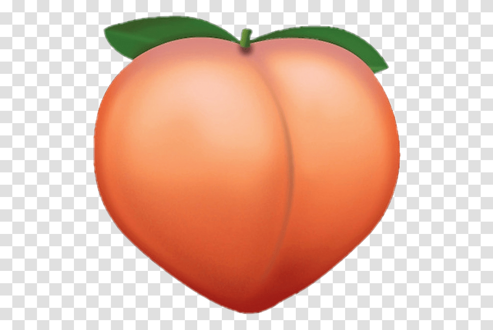 Tumblr Peach Emoji Aesthetic Peach Emoji, Balloon, Plant, Fruit, Food Transparent Png