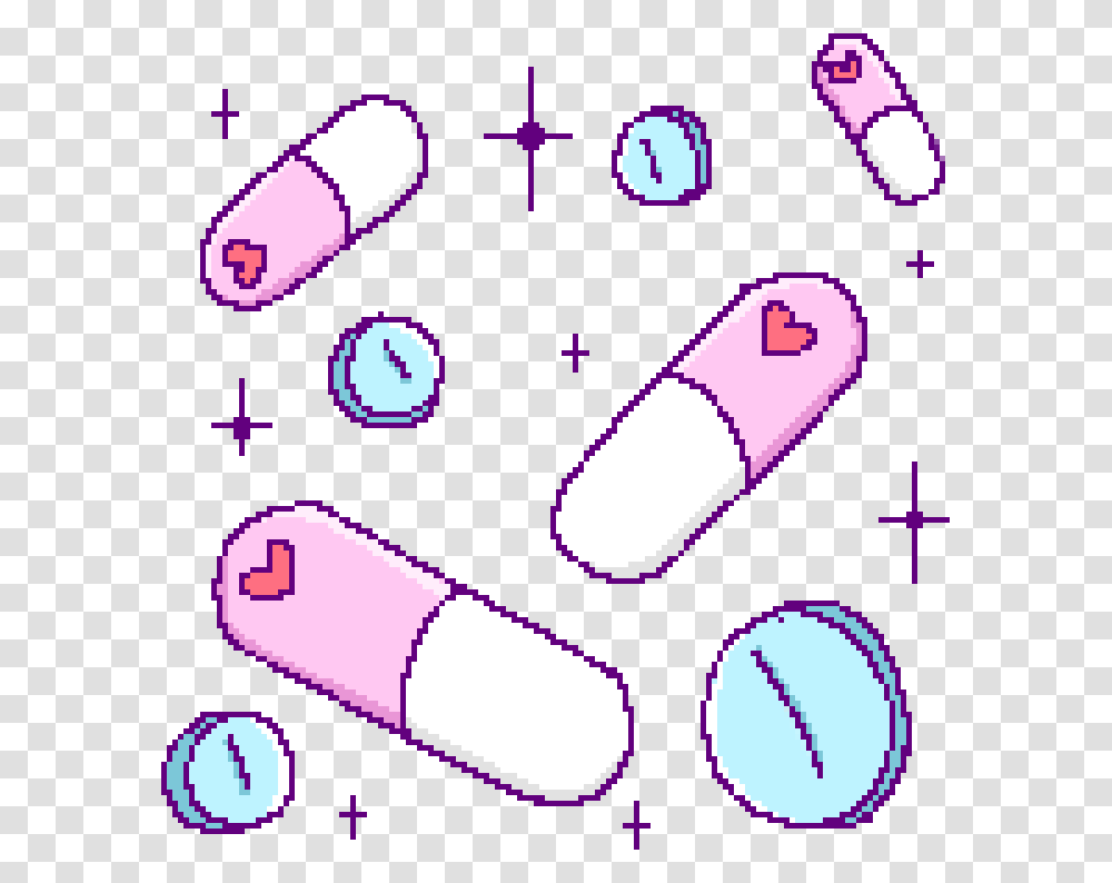 Tumblr Pixel Pills Kawaii Pink Wicca Pretty Sparkles, Capsule, Medication Transparent Png