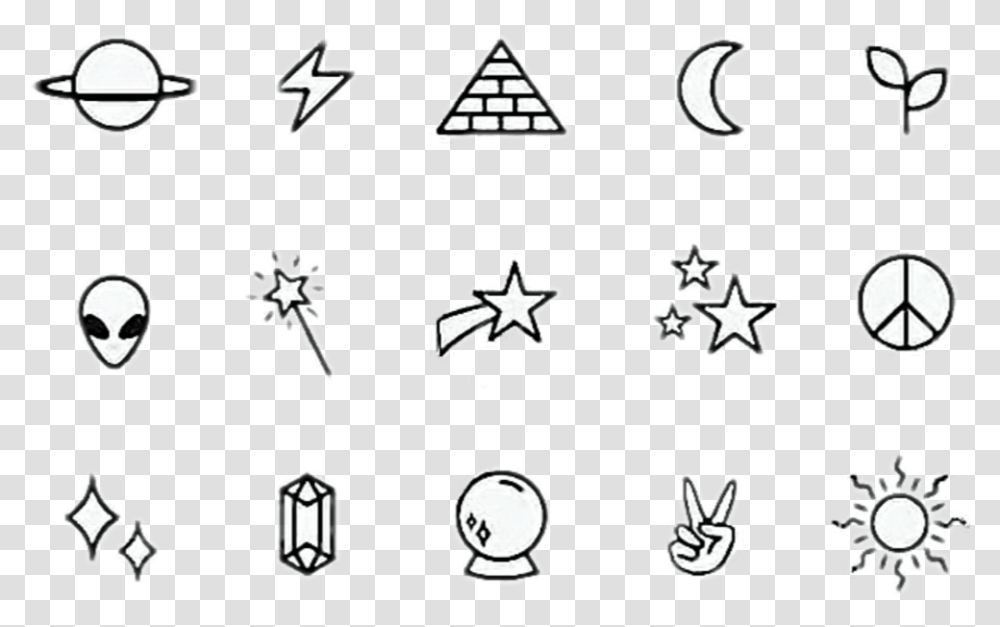 Tumblr Simple Star Stars Planet Planets Galaxy Easy Small Henna Tattoos, Stencil, Star Symbol, Recycling Symbol Transparent Png