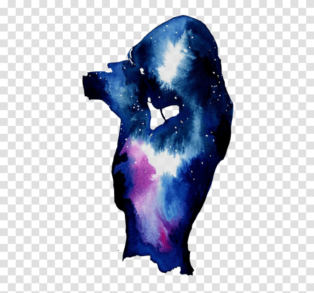 Tumblr Starrynight Galaxygirl Galaxy Girl Photograph Galaxy Girl Silhouette, Nature, Outdoors, Astronomy, Outer Space Transparent Png