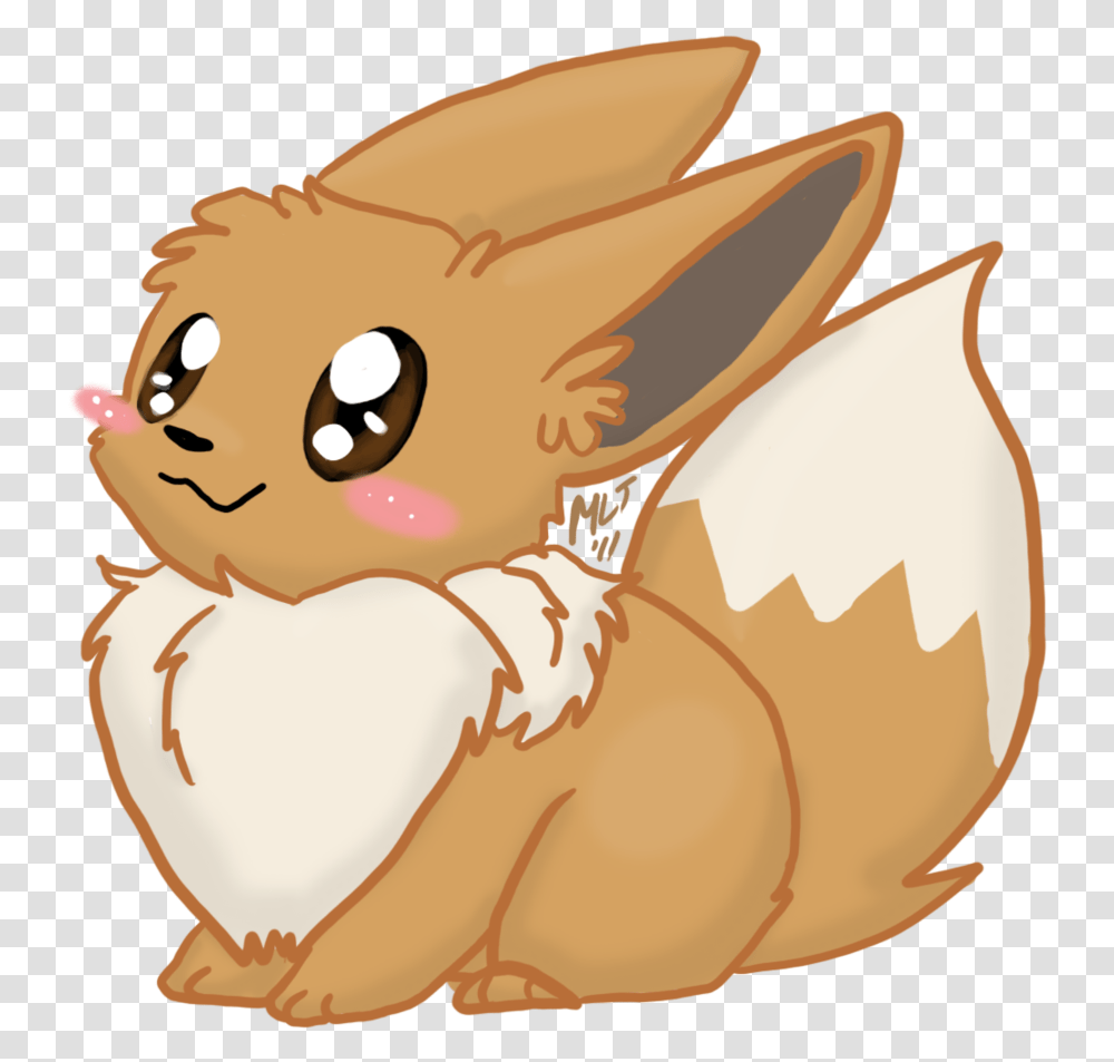 Tumblr Static Aplede Chibi Eevee Cute Eevee Clear Background, Animal, Rodent, Mammal, Birthday Cake Transparent Png