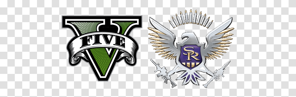 Tumblr Static Saints Row 4 Logo Logo Gta V, Symbol, Emblem, Trademark, Bird Transparent Png