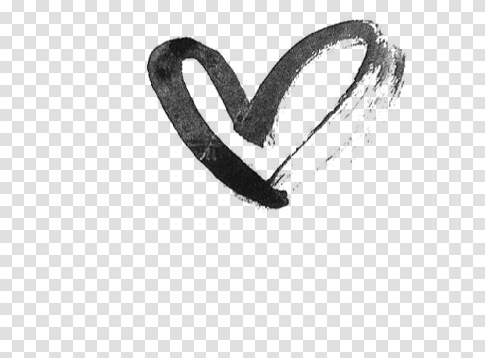 Tumblr Stickers Heart Black And White, Alphabet, Snake, Reptile Transparent Png