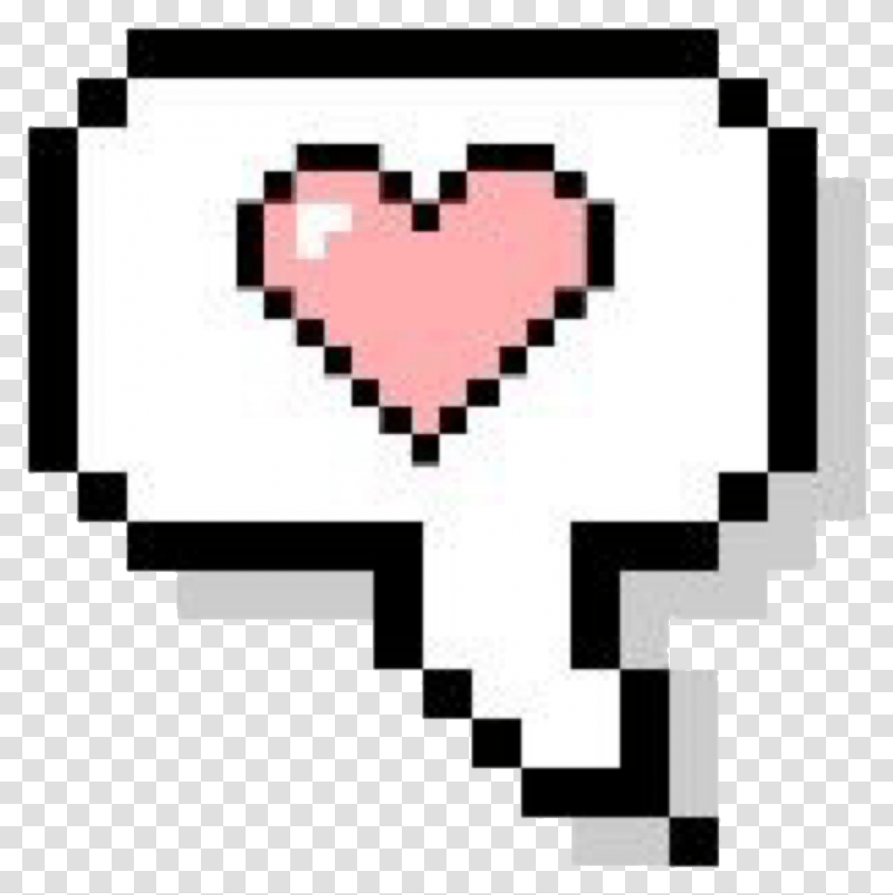 Tumblr Stickers Tumblr Pixel Art Picsart Free Pixel Speech Bubble Heart, Label, Logo Transparent Png