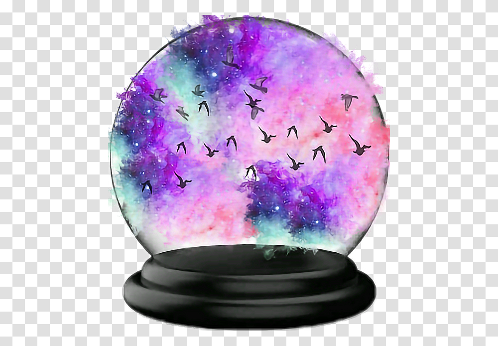 Tumblrgalaxiaesfera Sphere, Crystal, Bird, Animal, Purple Transparent Png