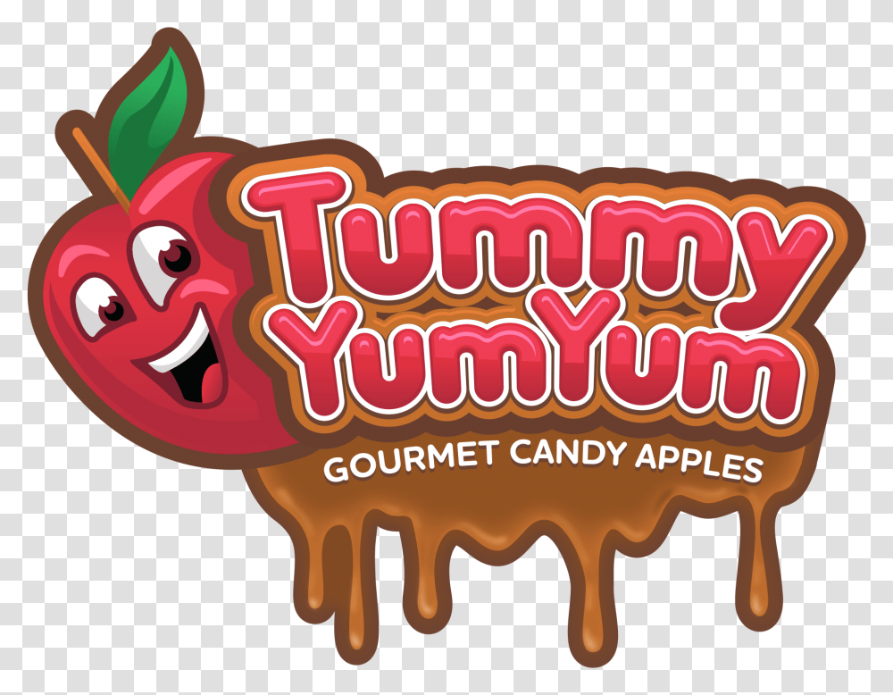 Tummy Yumyum Gourmet Apples Historic Manassas Clipart Candy Apple Logo, Food, Sweets, Confectionery, Circus Transparent Png