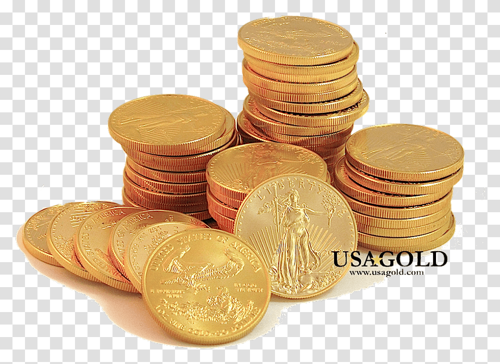 Tumpukan Uang Koin Emas Pile Of Gold, Coin, Money, Treasure Transparent Png