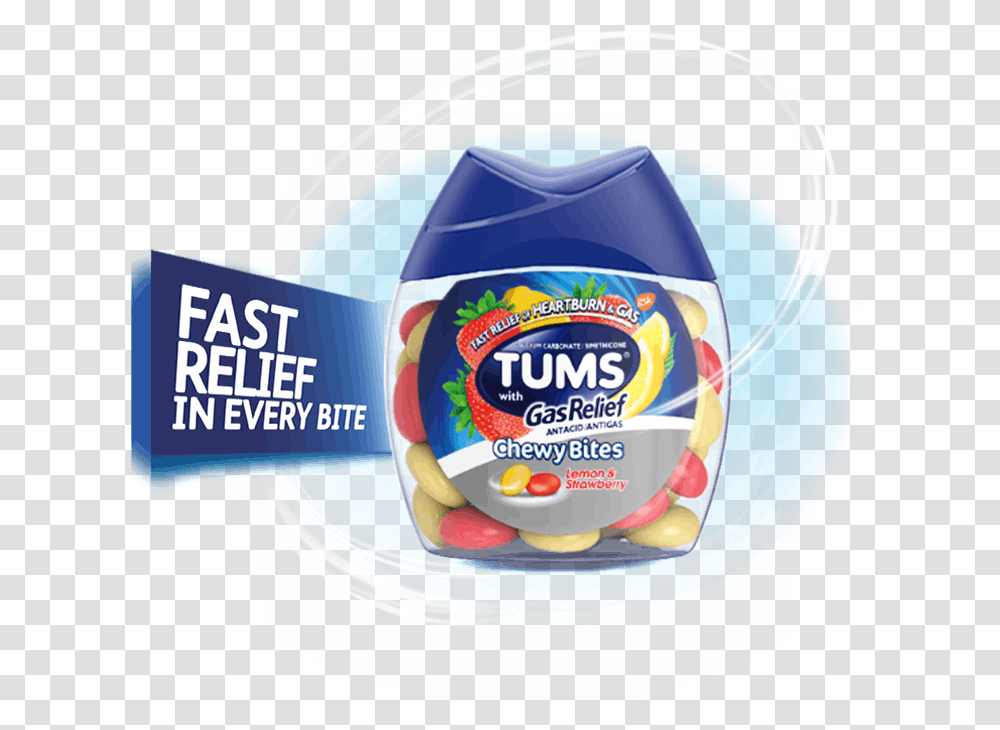Tums Chewy Bites With Gas Relief Candy Coated Tums, Advertisement, Poster, Bottle, Flyer Transparent Png