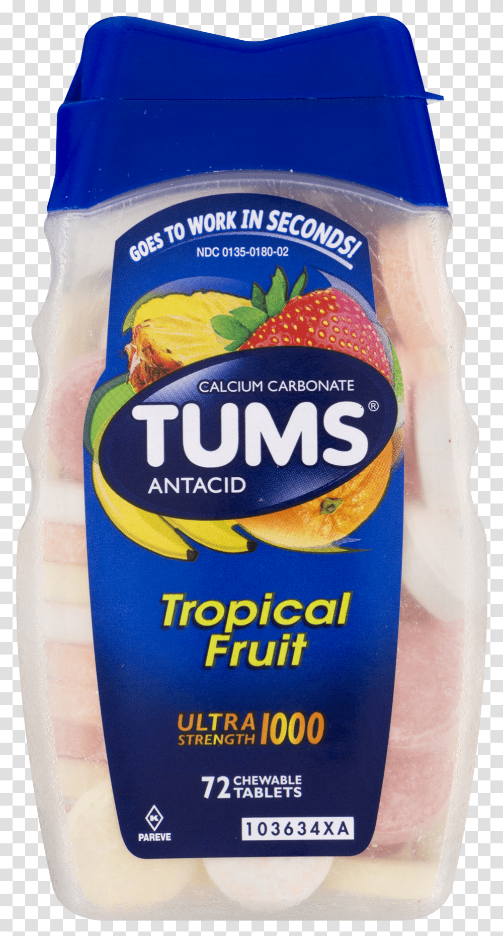 Tums Ultra Assorted Tropical Fruit 72 Chewable Tablets Rolled Oats, Plant, Beer, Alcohol, Beverage Transparent Png