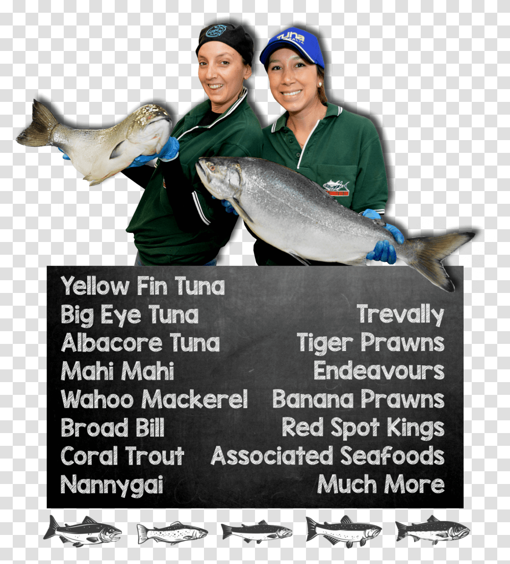 Tuna Fish, Person, Coho, Animal, Water Transparent Png