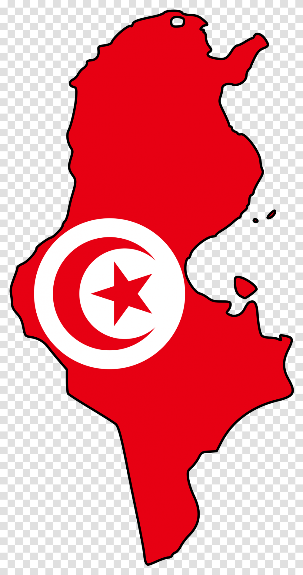 Tunisia Flag Map, Star Symbol, Leaf, Plant Transparent Png