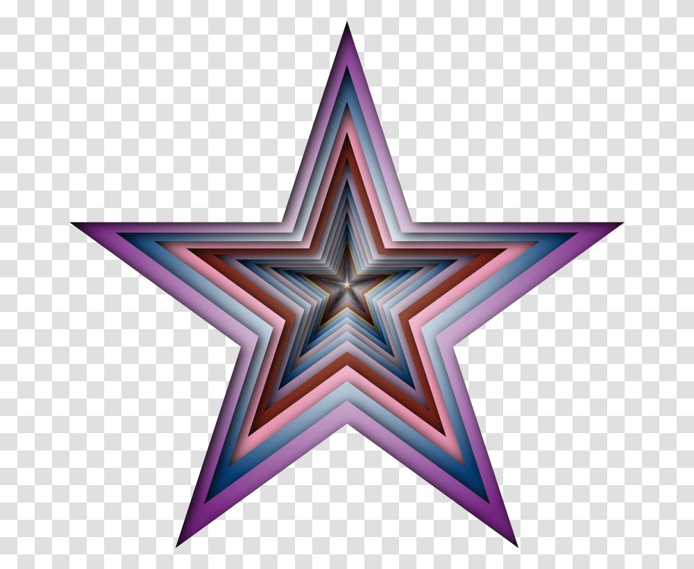 Tunnel Effect Star Abstract, Star Symbol, Cross, Brick Transparent Png