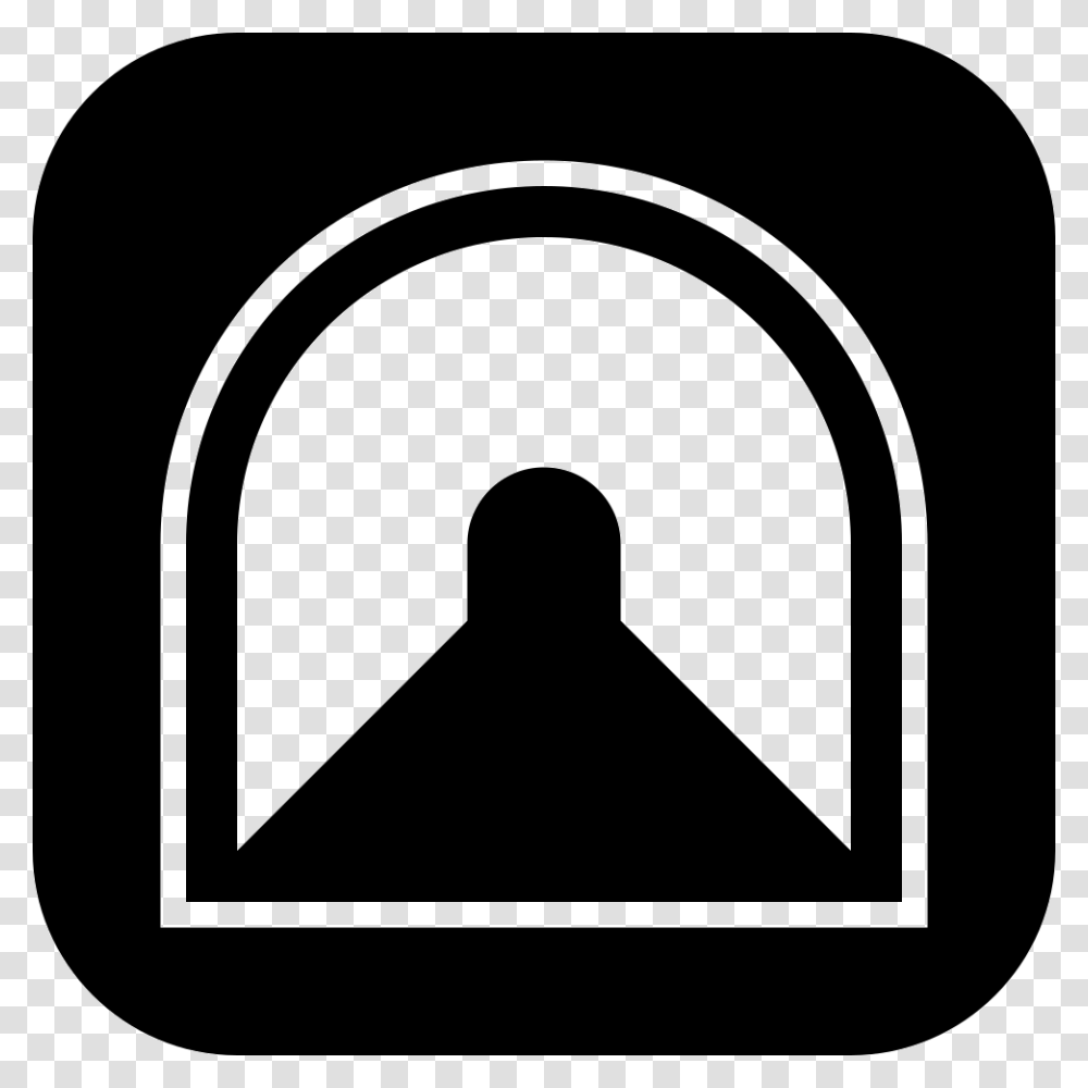 Tunnel Pathway Symbol Icon Free Download, Security, Silhouette, Lock Transparent Png