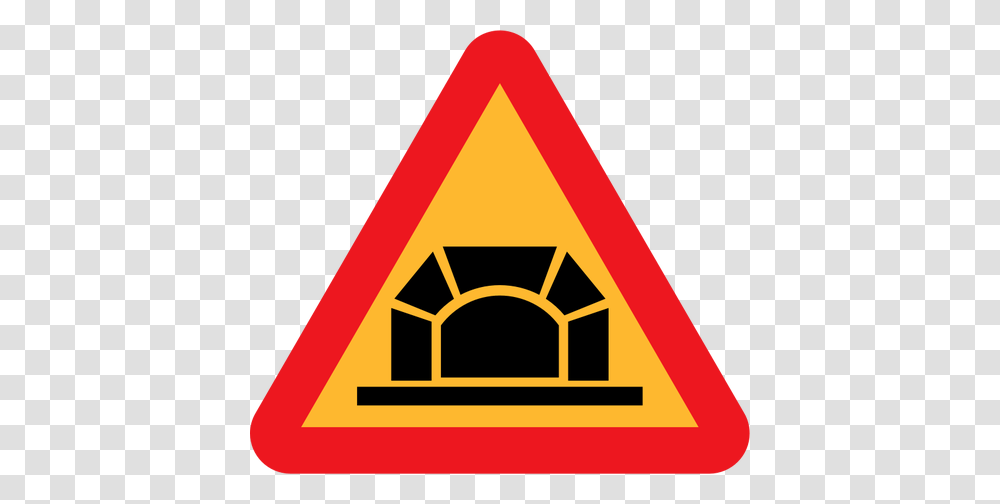 Tunnel Road Sign Vector Clip Art, Triangle, Stopsign Transparent Png