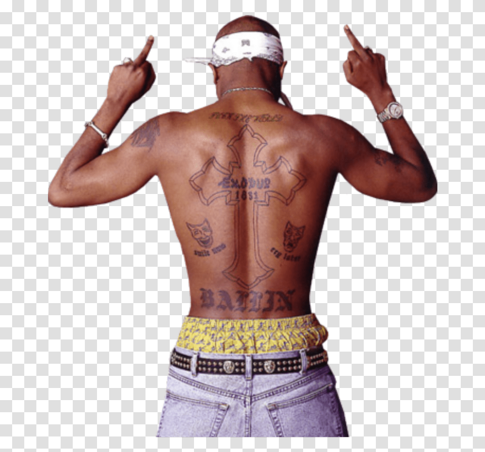 Tupac King Of The Rap, Skin, Back, Person, Human Transparent Png