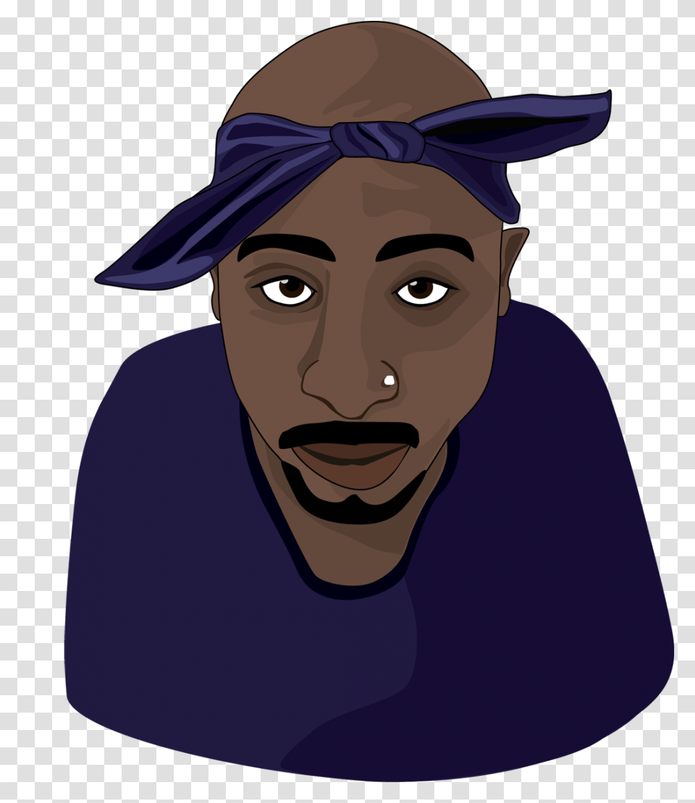 Tupac Shakur Fan Art Drawing, Face, Person, Hat Transparent Png
