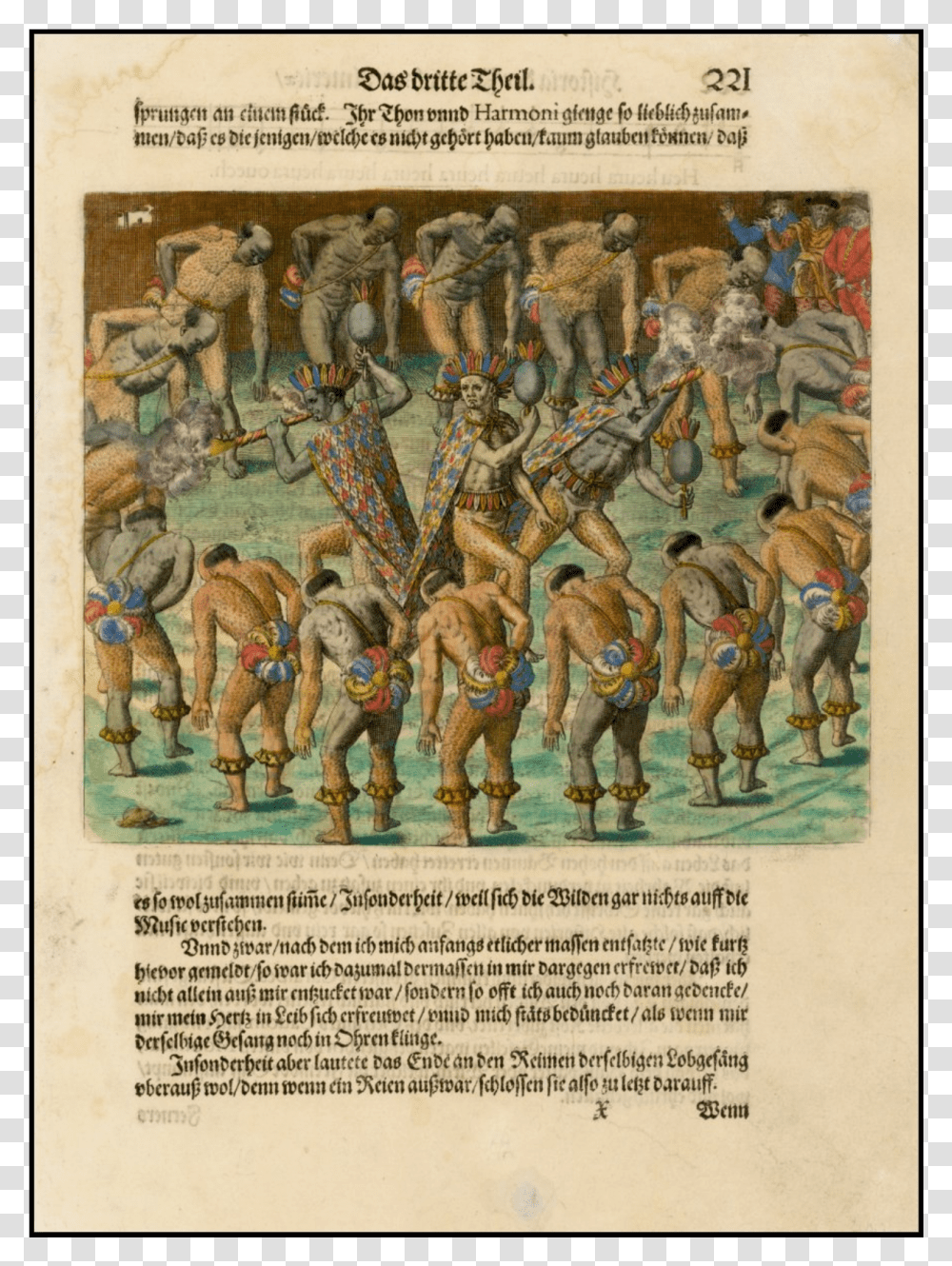 Tupinamba Indians Observed By Hans Staden During His Bry Theodor De Philippines, Poster, Advertisement, Painting Transparent Png
