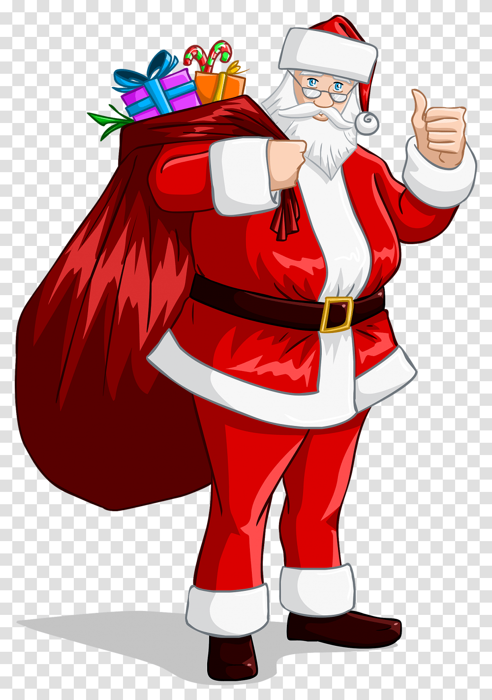 Tupperware Clipart Santa Claus With Bag, Costume, Person, Human, Hand Transparent Png