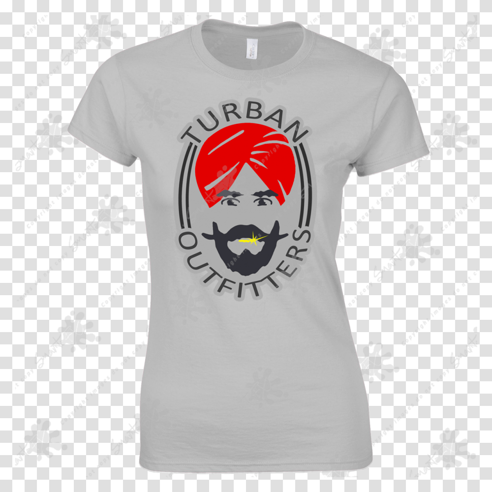 Turban Outfitters Ladies T Shirt Grey Illustration, Clothing, Apparel, T-Shirt, Plant Transparent Png