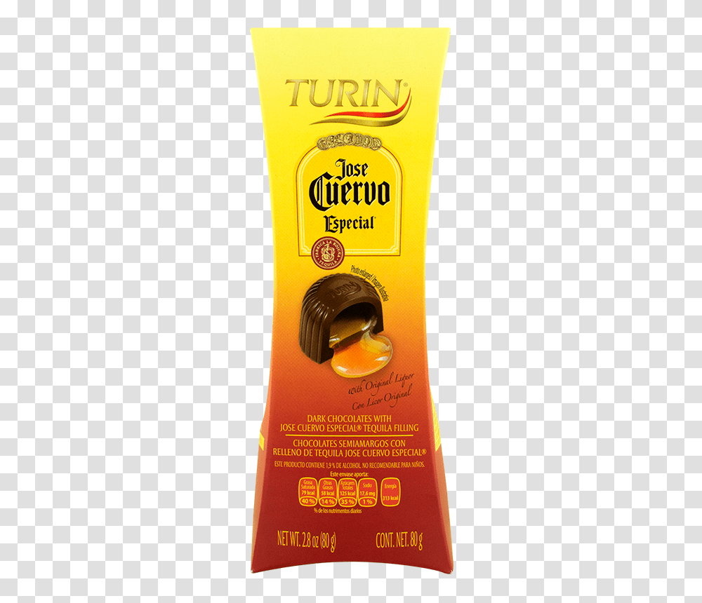 Turin Chocolates With Cuervo Tequila Slim Carry Pack, Bottle, Label, Sunscreen Transparent Png