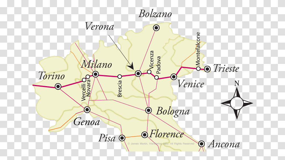 Turin To Trieste Rail Map, Diagram, Plot, Atlas, Poster Transparent Png