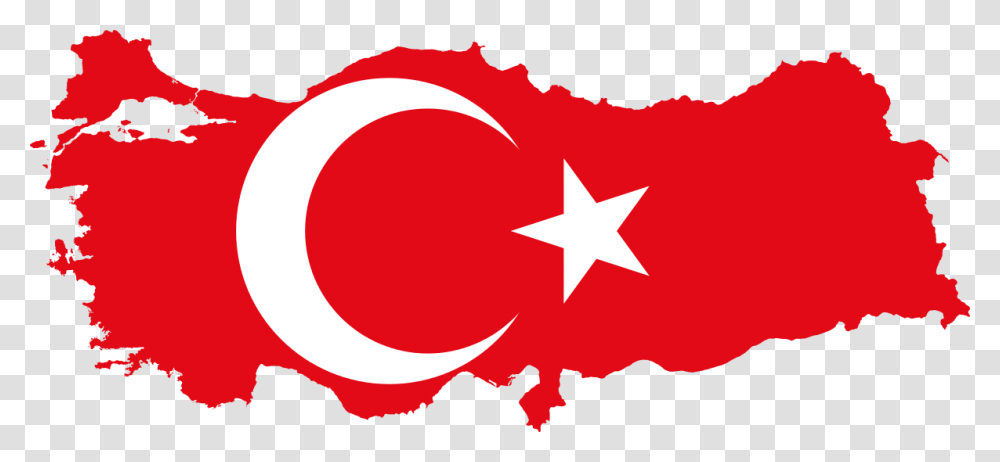 Turkey Country Map Flag, Star Symbol Transparent Png