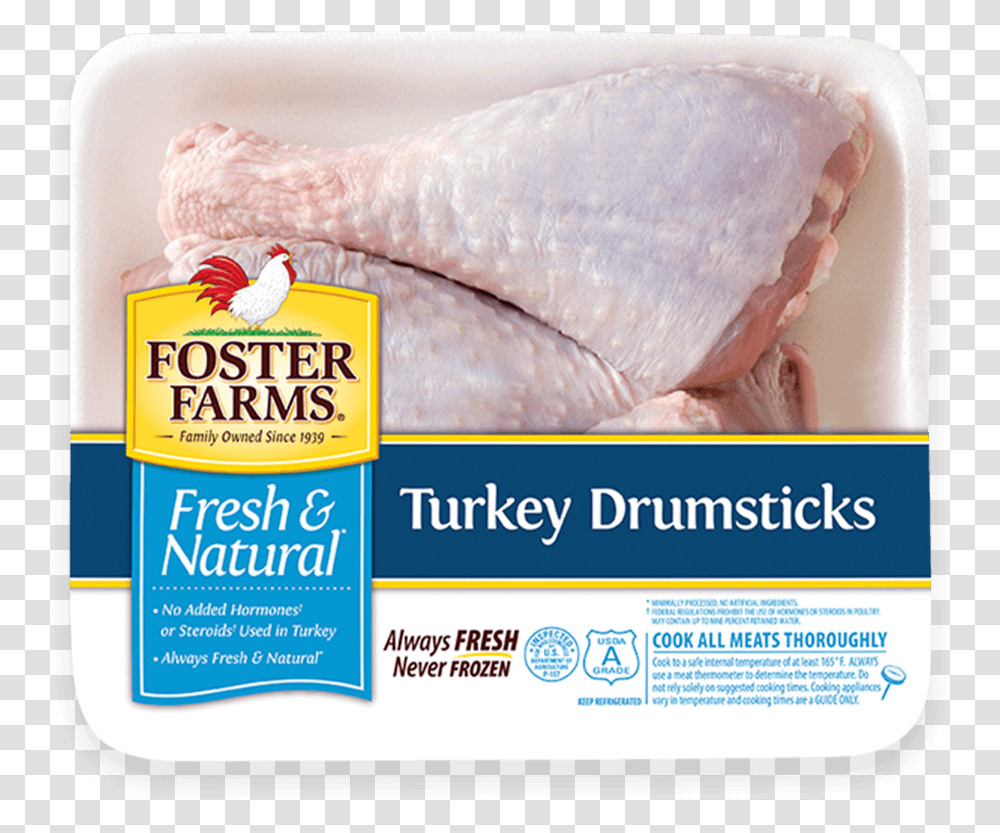 Turkey Drumsticks Foster Farms Boneless Skinless Chicken Thigh Fillets, Food, Poster, Advertisement, Pork Transparent Png