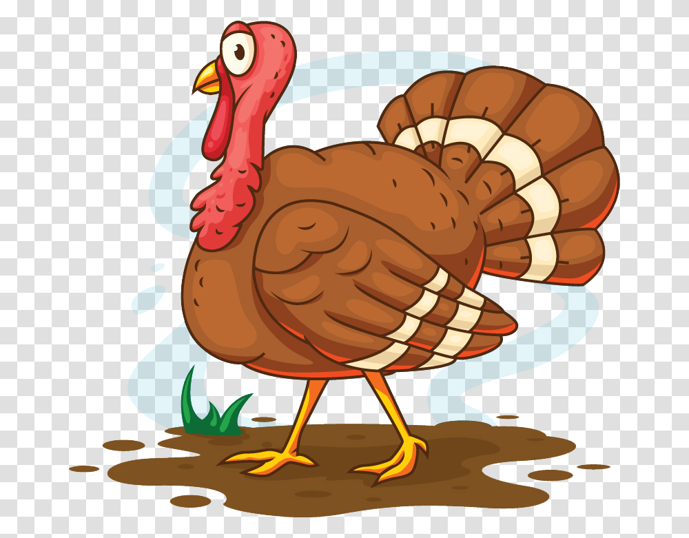 Turkey Meat Cartoon Illustration Turkey Illustration, Animal, Turkey Bird, Poultry, Fowl Transparent Png