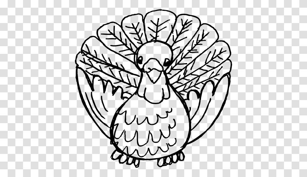 Turkey Outline Clip Art, Doodle, Drawing, Bird, Animal Transparent Png