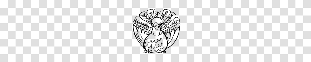 Turkey Outline Clipart Awesome Thanksgiving Turkey Outline Clip, Gray Transparent Png