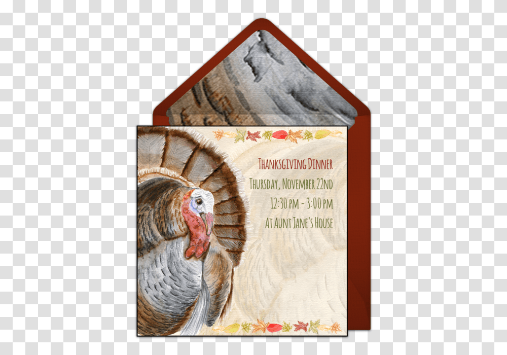Turkey Painting In Watercolor, Bird, Animal, Fowl, Turkey Bird Transparent Png