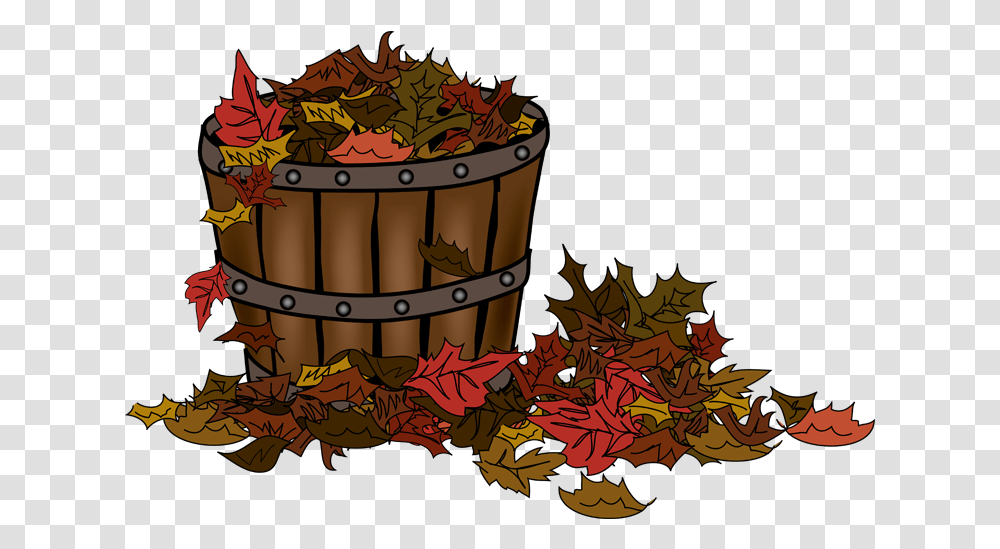 Turkeys Clipart Autumn Free For Fall Baskets Clip Art, Bucket, Leaf, Plant Transparent Png