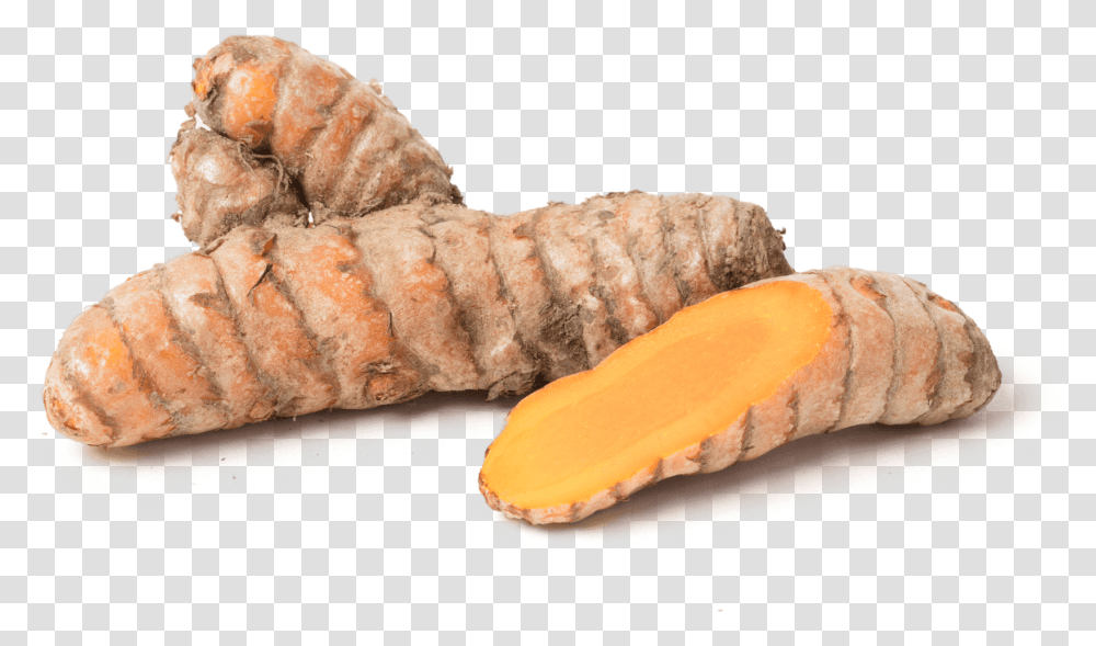 Turmeric Root, Bread, Food, Sliced, Plant Transparent Png